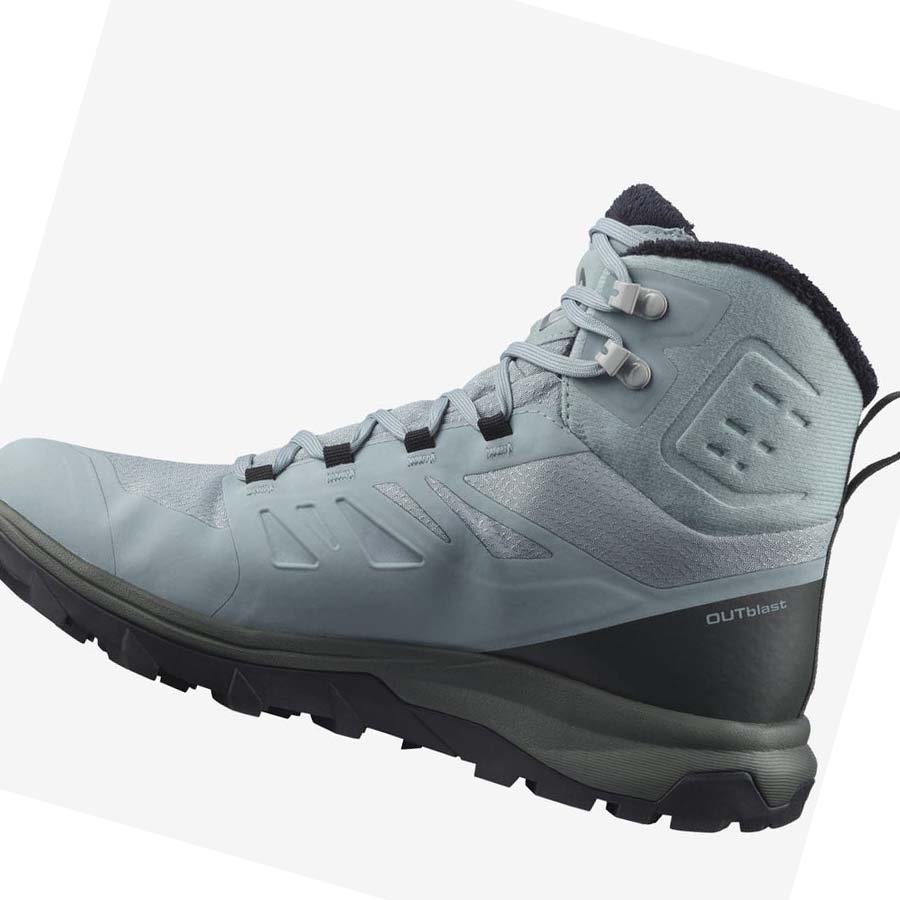 Botas de Invierno Salomon OUTBLAST THINSULATE™ CLIMASALOMON™ WATERPROOF Mujer Azules | MX 2612AHK